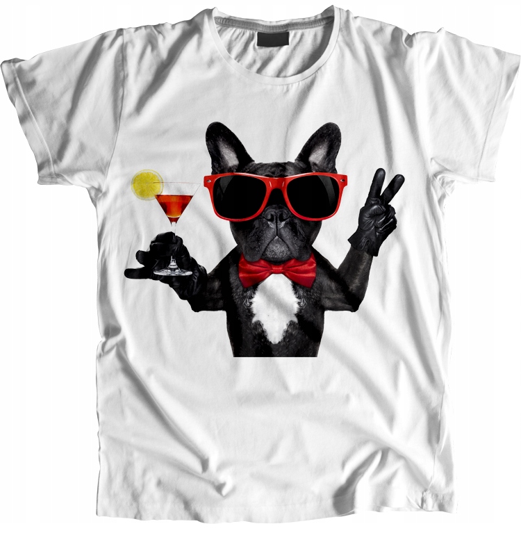 

Buldog Francuski koszulka damska party pies r. XL