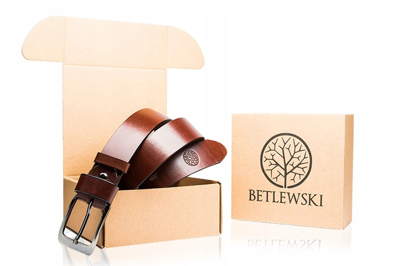 PASEK SKÓRZANY MĘSKI BETLEWSKI DO SPODNI SKÓRA 85 Kolekcja STANDARD