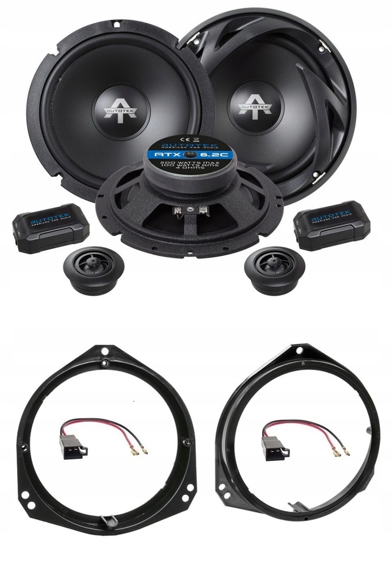 Autotek ATX6.2C Reproduktory vzdialenosti 165 mm Opel Astra G Corsa B C Tigra