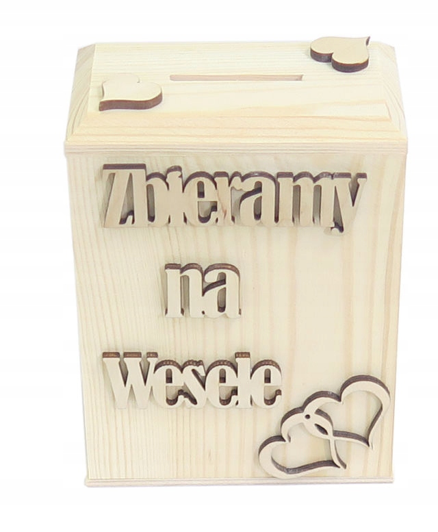 

Skarbonka dzieci zbieramy na wesele decoupage AD27