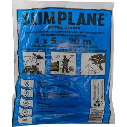

Folia malarska Slimplane 5 m x 4 m Extra Gruba