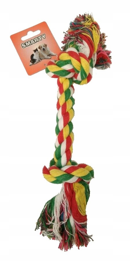 

Sznur lina szarpak dla psa z dwoma węzłami 20 cm