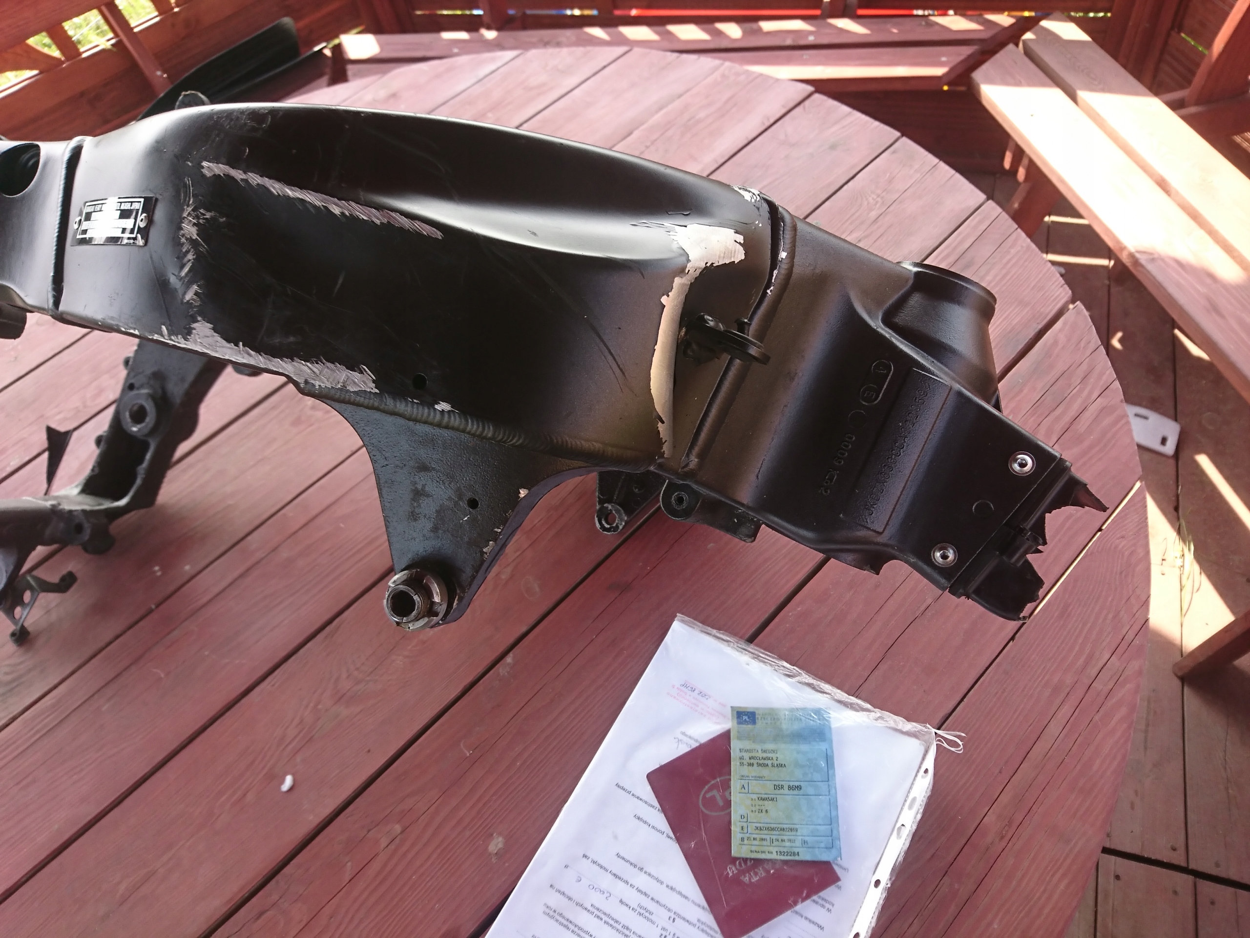 Kawasaki zx 6 636 05-06 рама документы RU