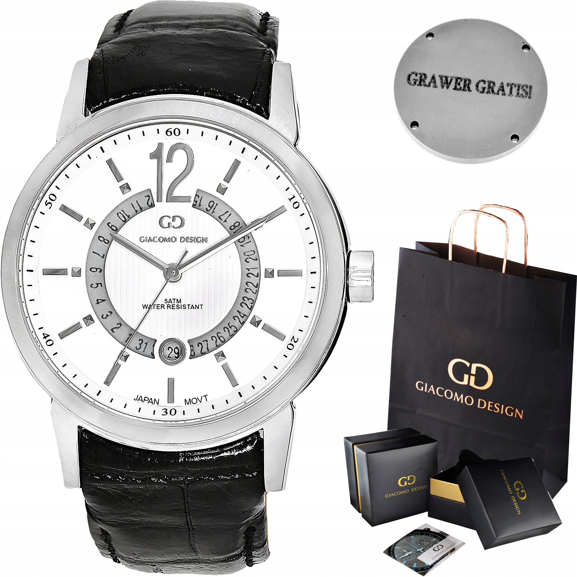 

Zegarek Męski Giacomo Design GD05 3 Wzory!!