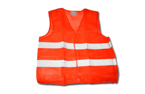 Oranžová sieťovaná reflexná vesta EN471