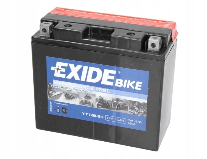 EXIDE YT12B-BS 12V 10Ah KAWASAKI ZX-10R 1000 04-10