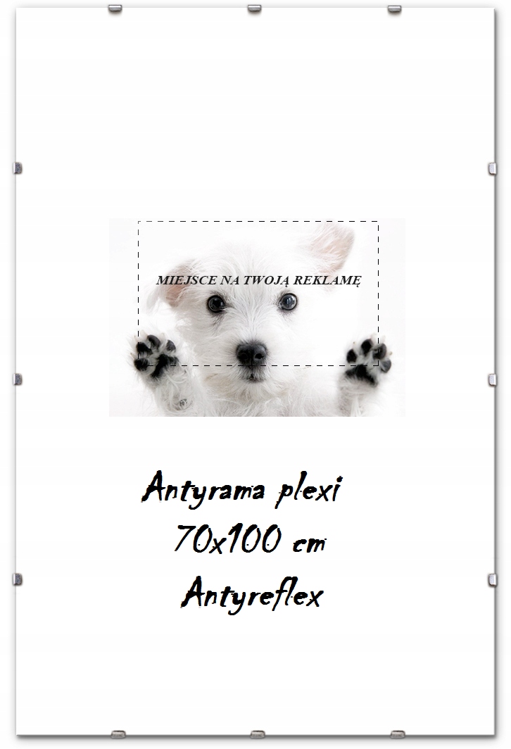 

Antyrama 70x100 100x70 cm Antyreflex Białe Brzegi,
