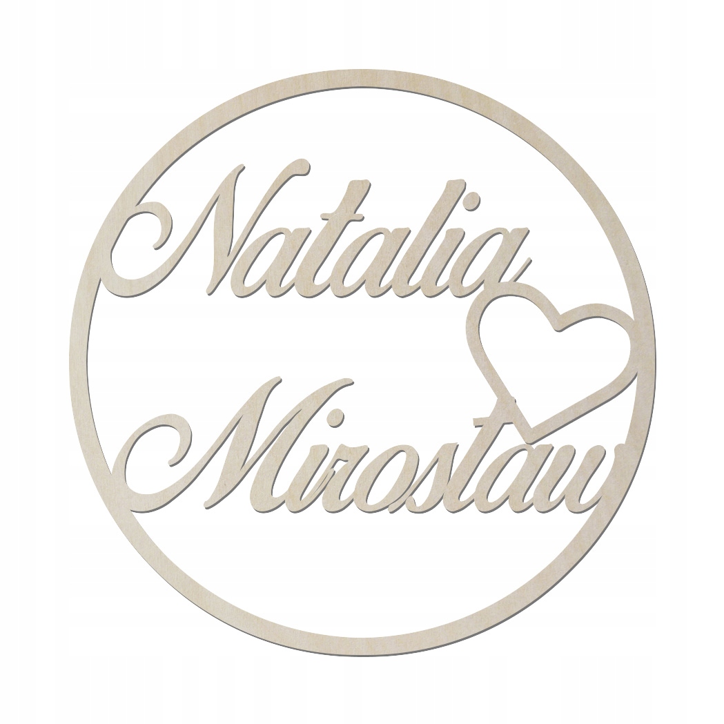

Koła na ślub wesele napisy imiona ozdobne 30 cm