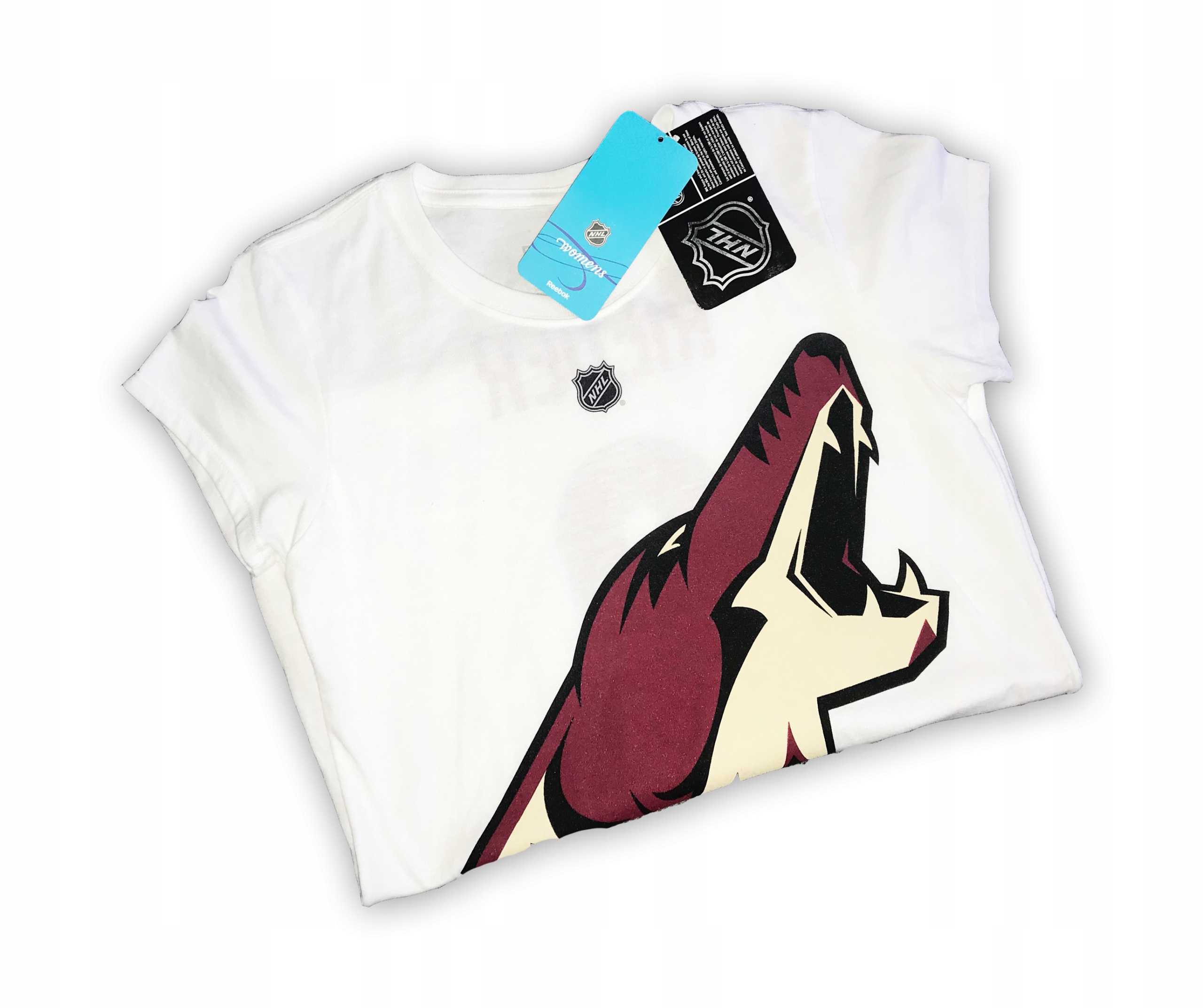 Biała koszulka Reebok Arizona Coyotes HANZAL M Rękaw krótki rękaw