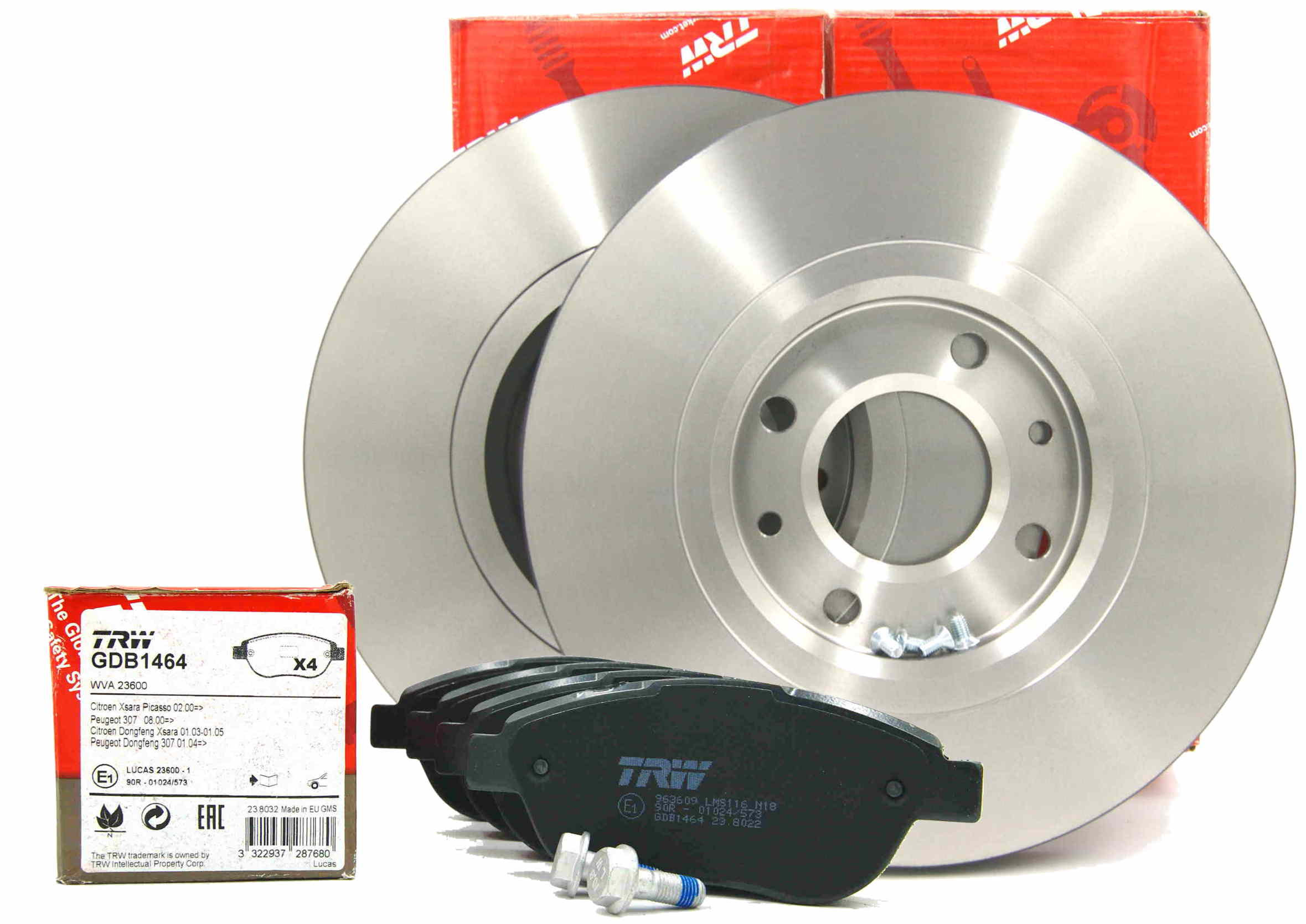

Trw Tarcze+klocki Przód Do Citroen C3 C4 Berlingo