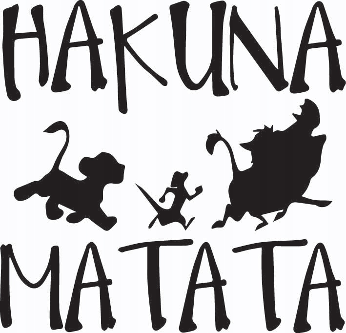 

Naklejka na auto samochód Hakuna Matata