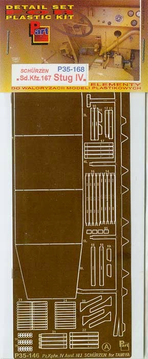 Part P35-168 1/35 Sd.Kfz.167 Stug IV boční kryty (Dragon)