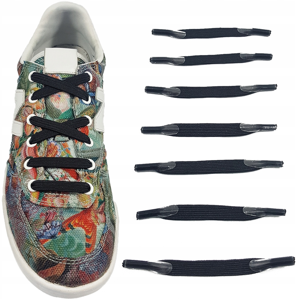 

Czarne sznurówki elastyczne gumowe