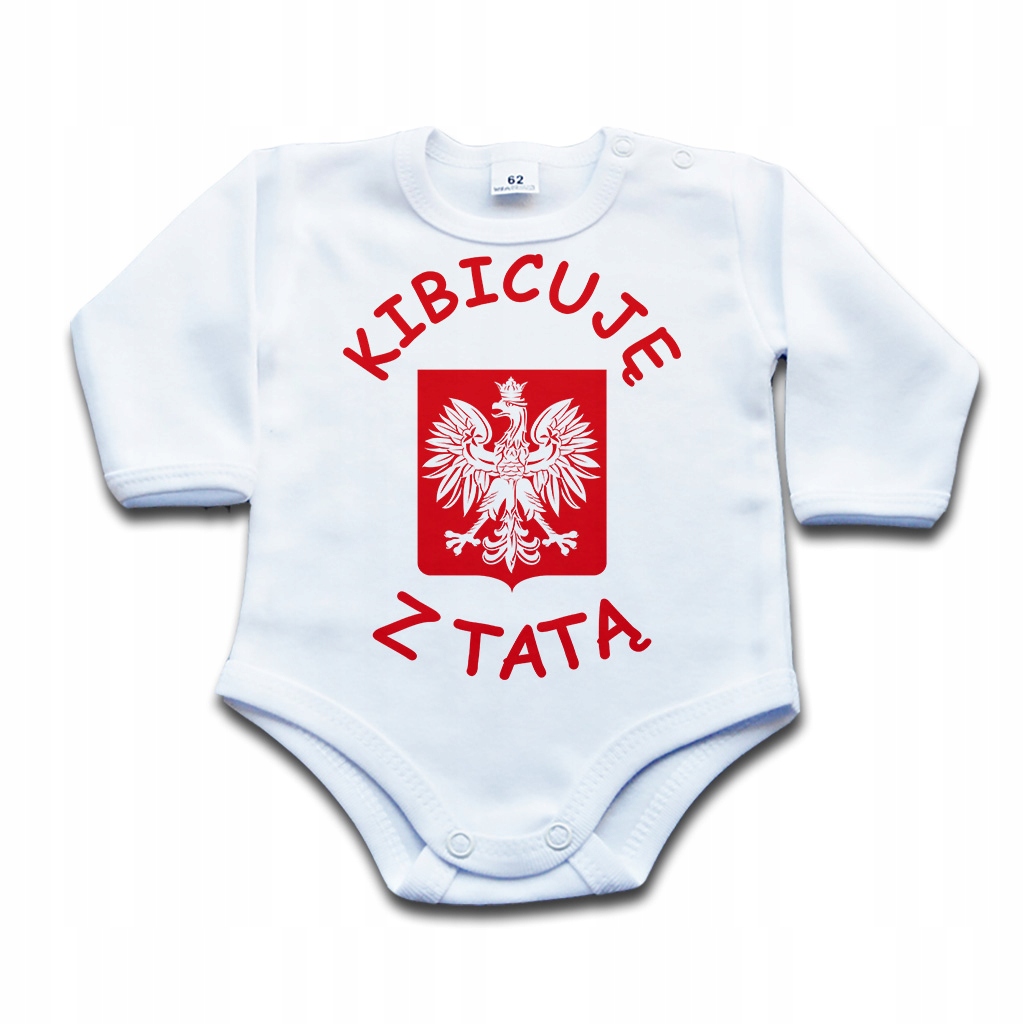 

Kibicuję z tatą Body niemowlęce Polska kibic 56 dł