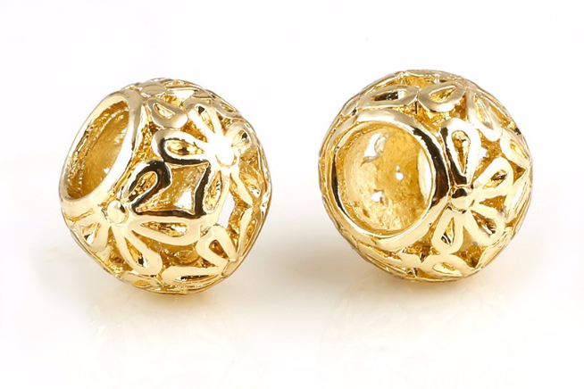 CHARMS ZAWIESZKA ZŁOTY KORALIK MODUŁOWY Kamień Cyrkonia