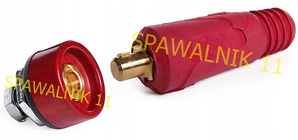 

Gniazdo Wtyk na kabel 10-25 do spawarki Czerwone