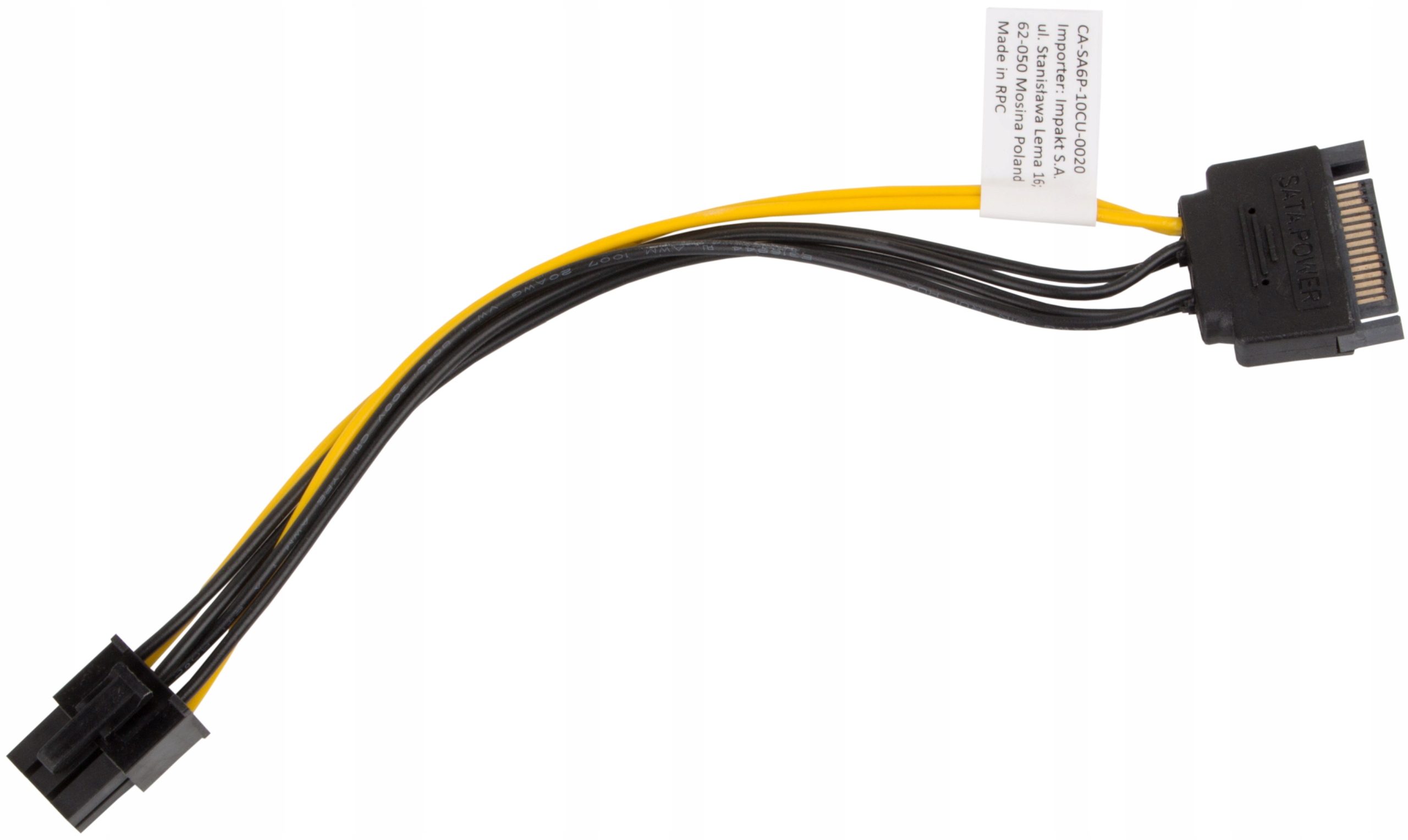 

Kabel Sata zasilający PCIExpress 6-Pin Gpu grafika