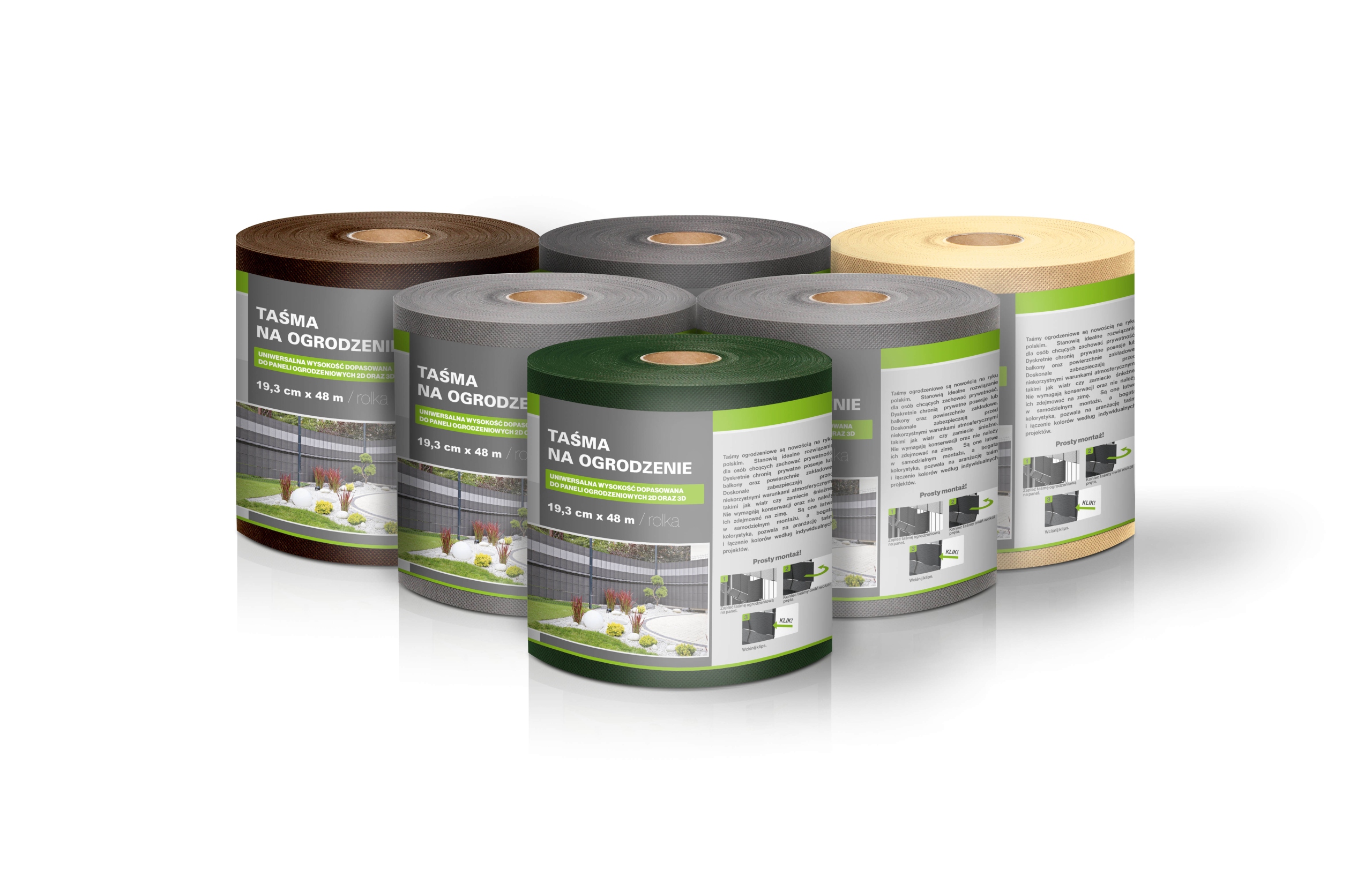TAŚMA NA OGRODZENIE PŁOT PANEL 19,3cm x 48m PRODUKT POLSKI + GRATIS Kod producenta tasma na ogrodzenia