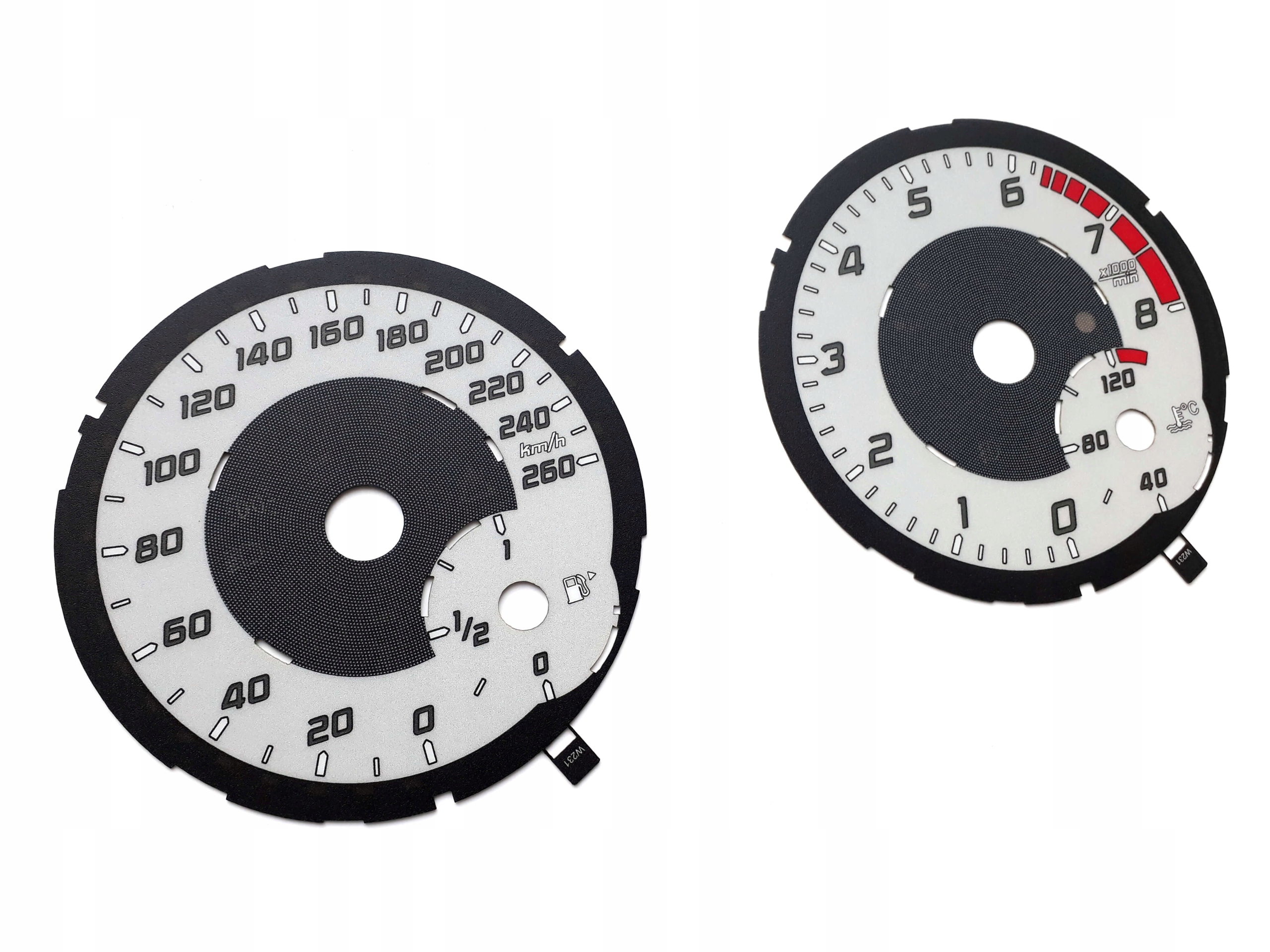 MERCEDES SL R231 zamiennik tarcz licznika MPH kmh