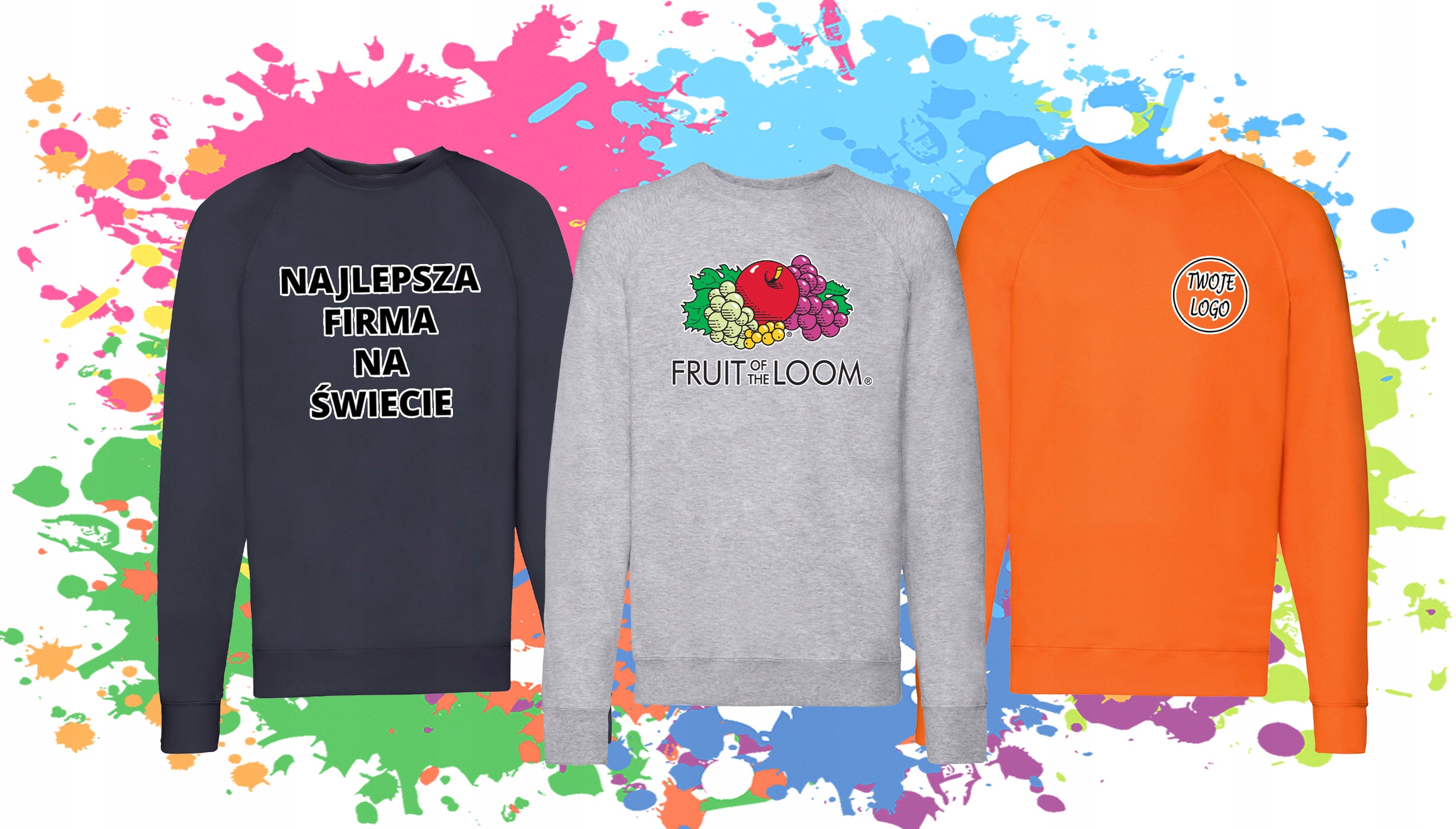 BLUZA RAGLAN CLASSIC FRUIT OF THE LOOM black M Marka Fruit of the Loom