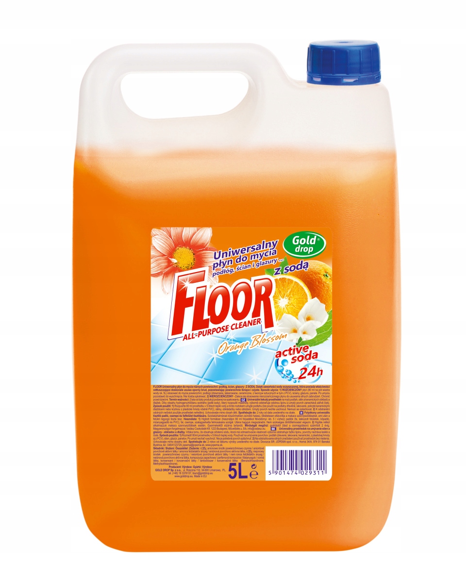 PŁYN UNIWERSALNY FLOOR 5L POMARAŃCZOWY z SODĄ