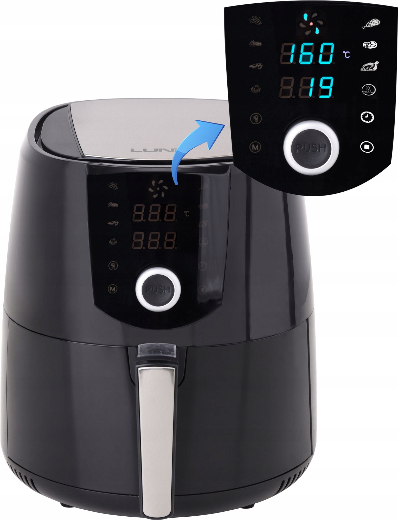 FRYTKOWNICA BEZTŁUSZCZOWA 1400W 4,4L PANEL LED Model 67572