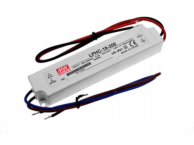 

Zasilacz Led prądowy Mean Well Lphc 350mA 18W IP67