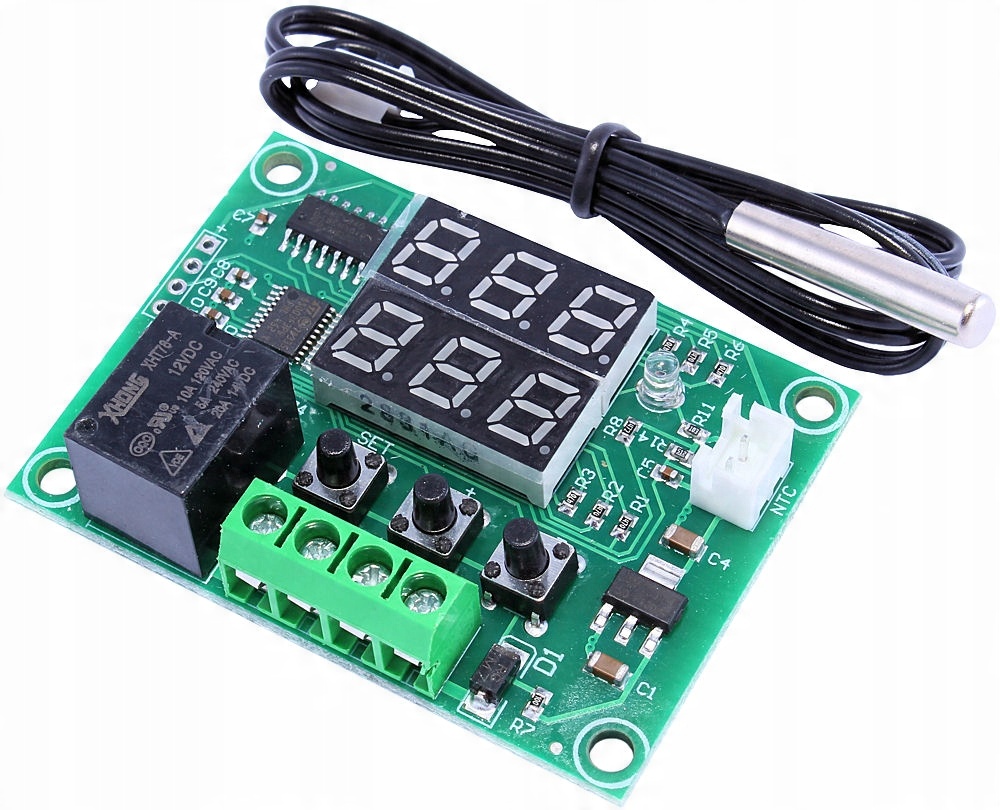 

Termostat Cyfrowy W1219 12V -30C +110C Sonda
