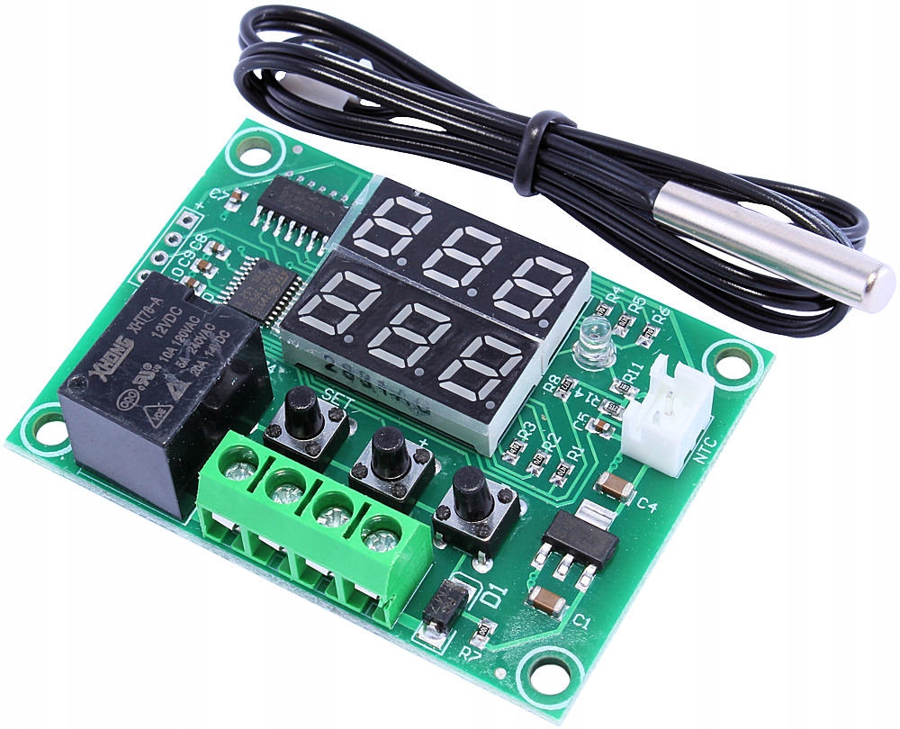 Termostat Cyfrowy W1219 12V -30C +110C Sonda