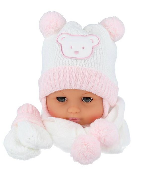 KPL. CZAPKA+SZALIK+RĘK. WIĄZANY PODSZYCIE BAWEŁNA Wiek dziecka 2 m +