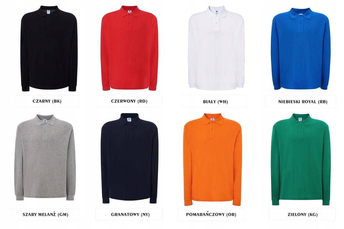 JHK MĘSKA KOSZULKA POLO Z DŁUGIM RĘKAWEM - 2XL Marka JHK