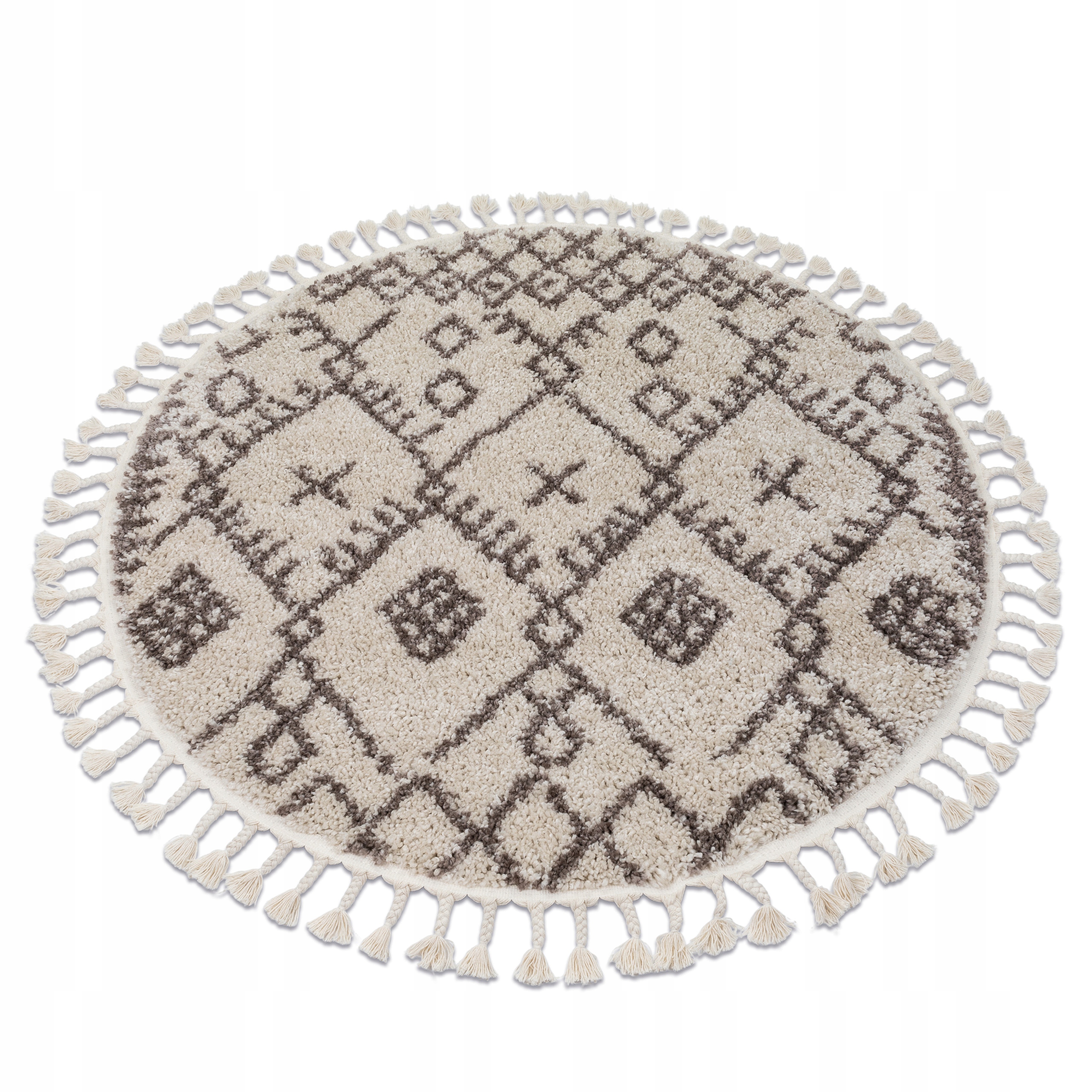 

Dywan Berber Koło 120 CM Marokanski Shaggy Wzory