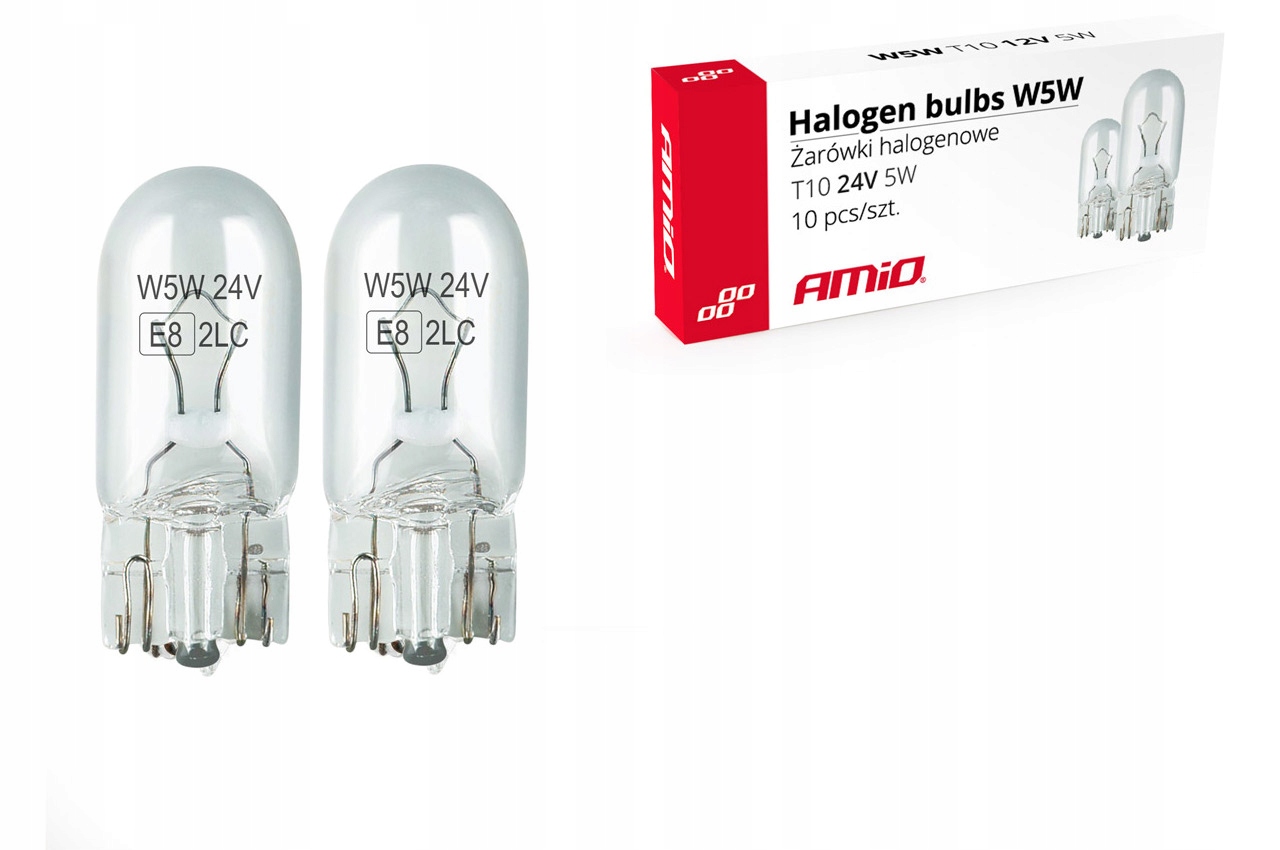 

Żarówki W5W T10 5W W2.1x9.5d 24V .10szt