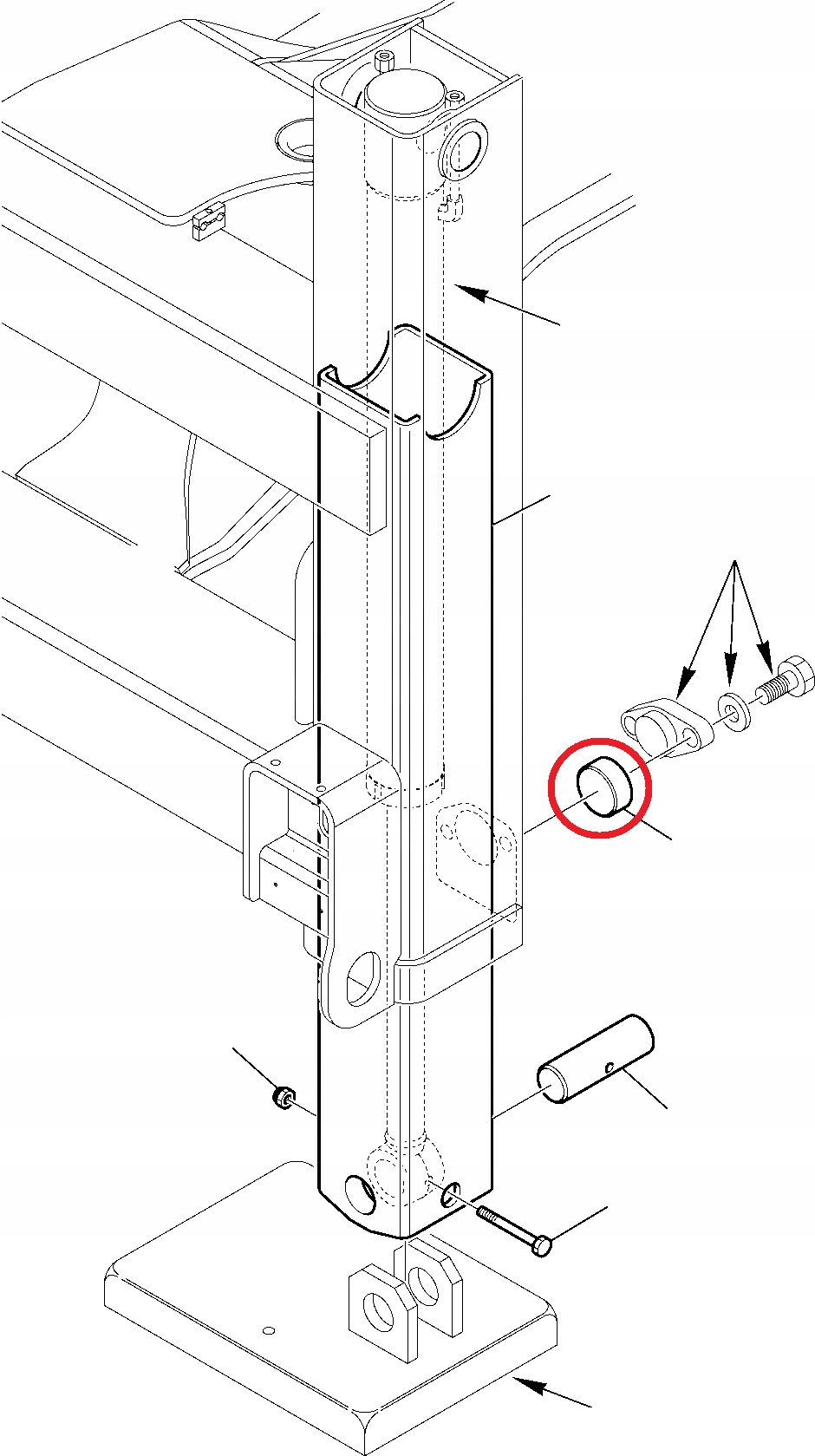 42N4611530 312702605 - ОПОРЫ СКОЛЬЖЕНИЯ В СБОРЕ KOMATSU WB93R WB93S WB97R