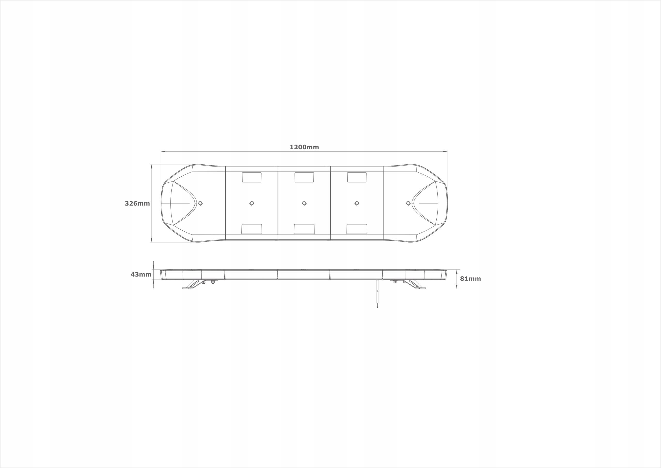 BLK0014 - Светодиодный предупреждающий луч стробоскоп большой петух 120 см