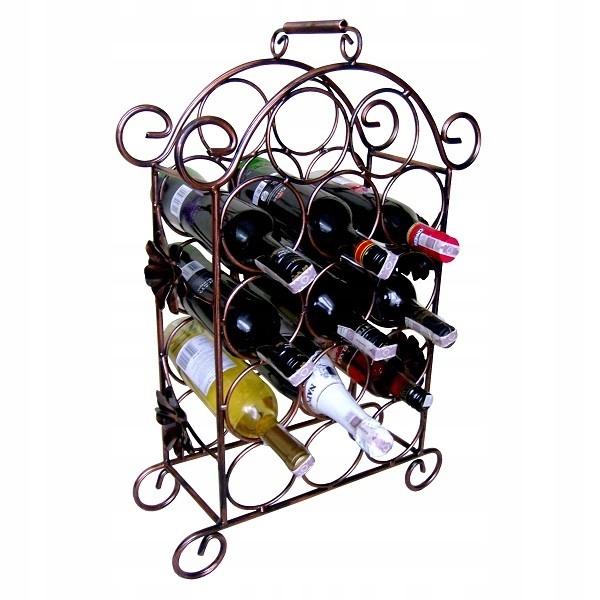 METALOWY STOJAK NA 14 BUTELEK - WINO - DEKORACJA