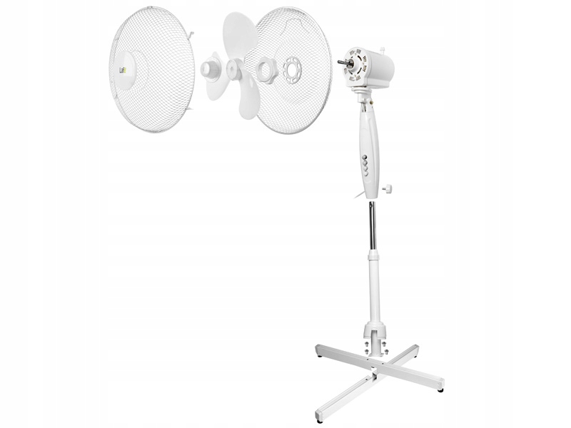 WENTYLATOR WIATRAK STOJĄCY PODŁOGOWY 40 cm Biały Marka Volteno