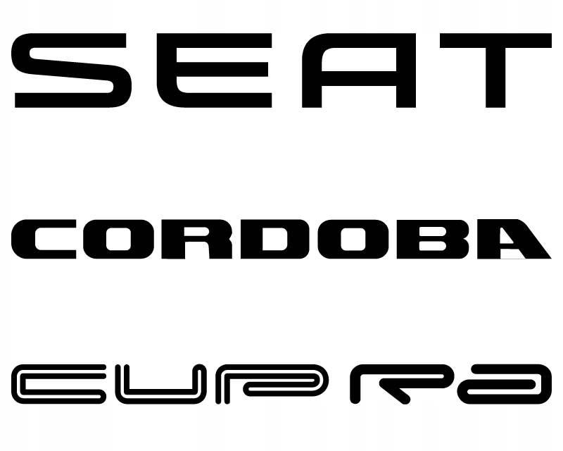 

Seat cupra Cordoba Altea Ibiza naklejki 2x 48 cm