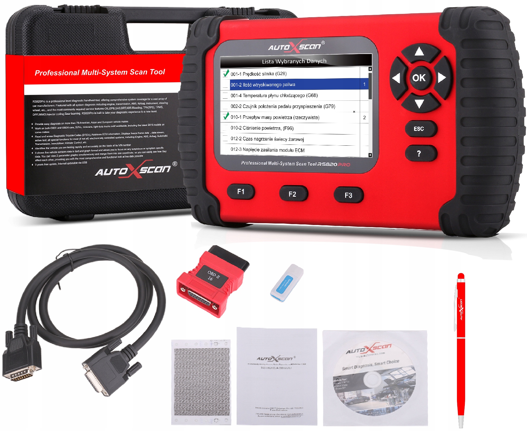 

Tester Diagnostyczny RS820 Pro Wszystkie Marki Pl