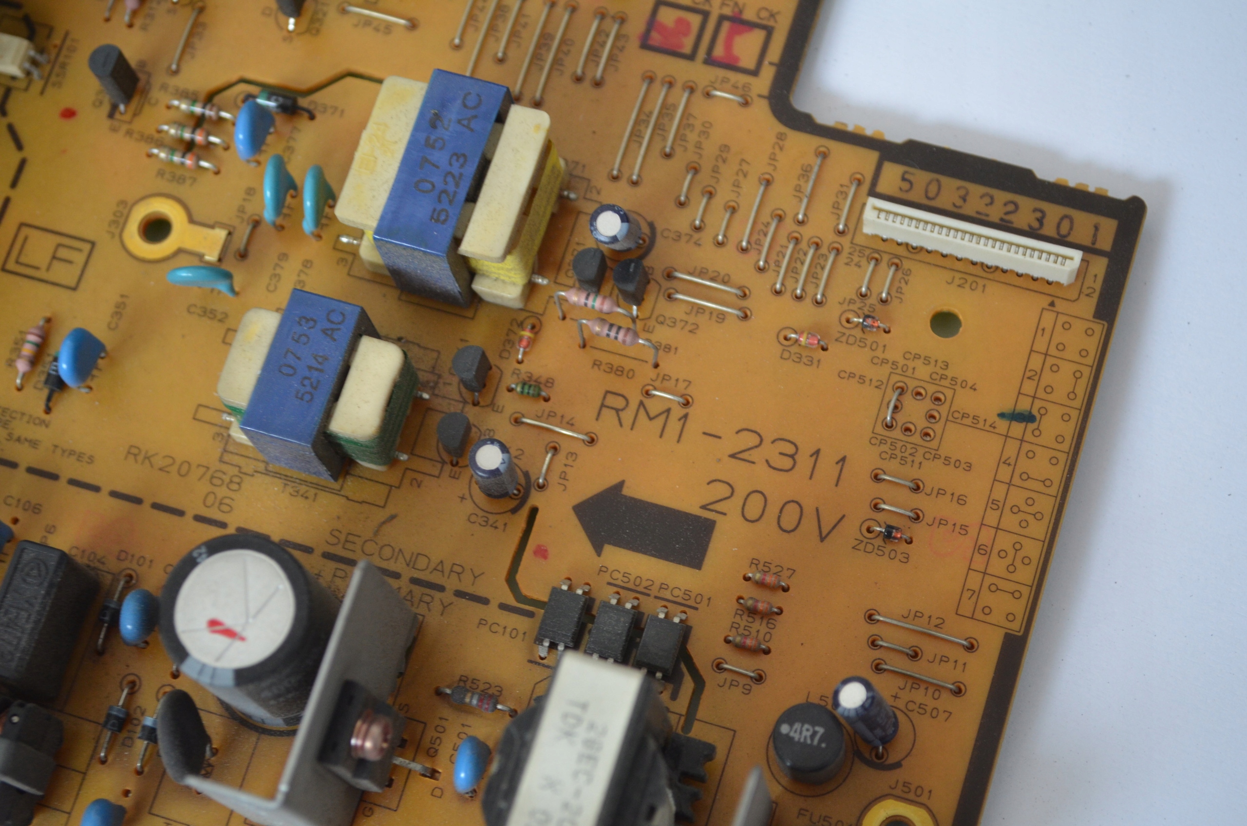 Płyta zasilająca HP 1022 RM1-2311 Kod producenta RM1-2311