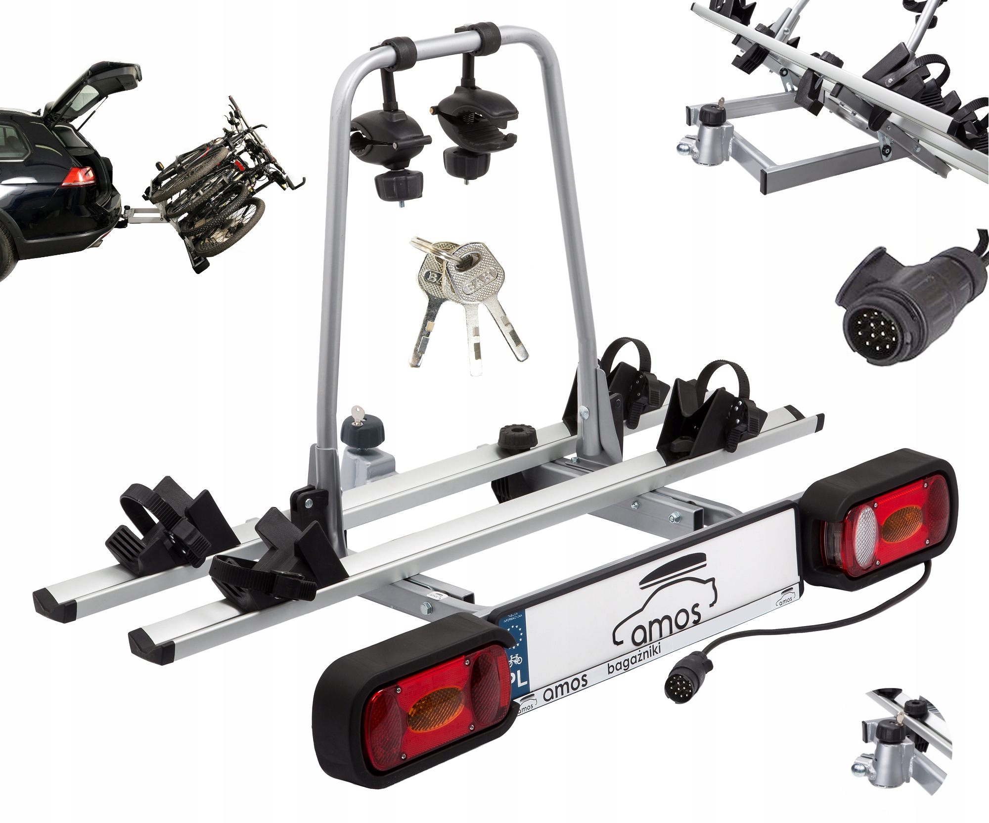 Платформа велосипедна стійка Amos Giro 2 Silver