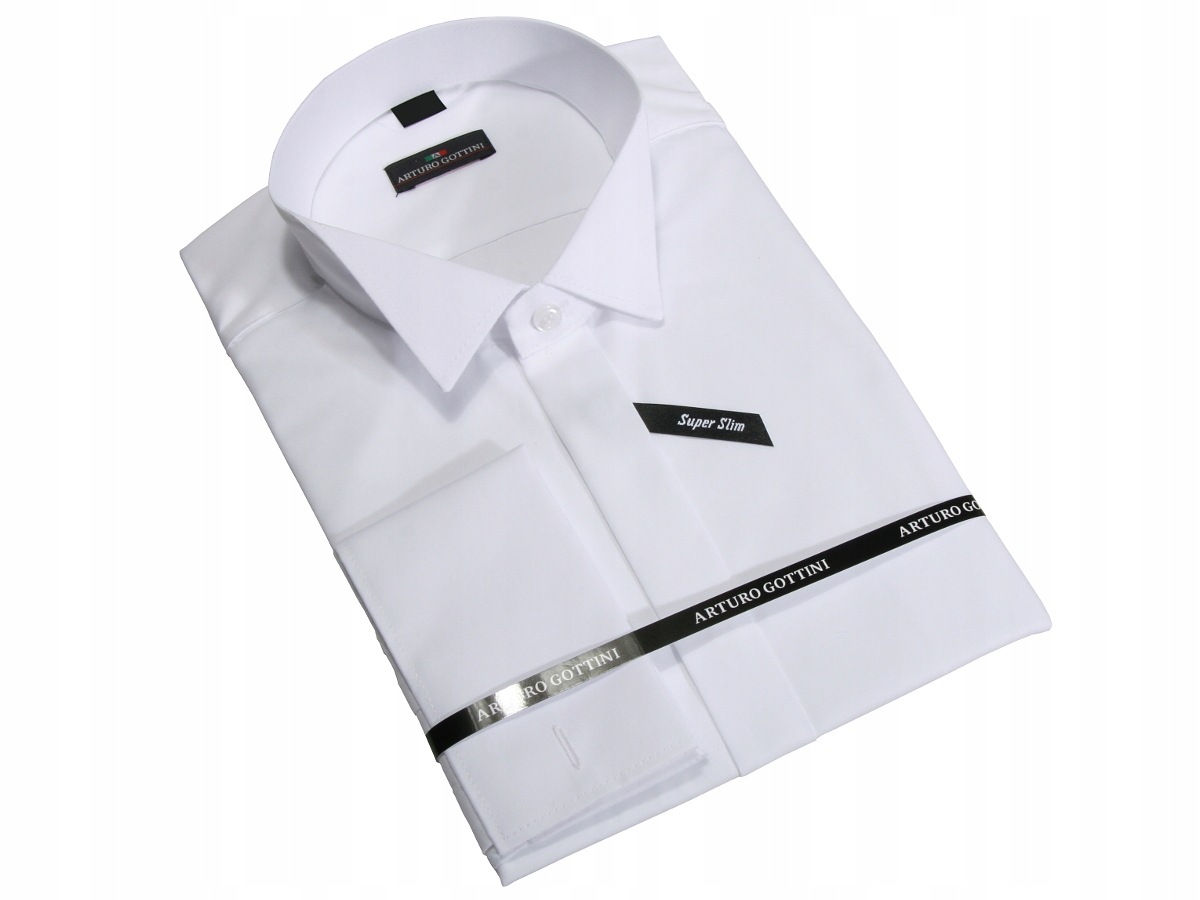 KOSZULA BIAŁA DO MUCHY 80% 42 176-182 SUPER SLIM