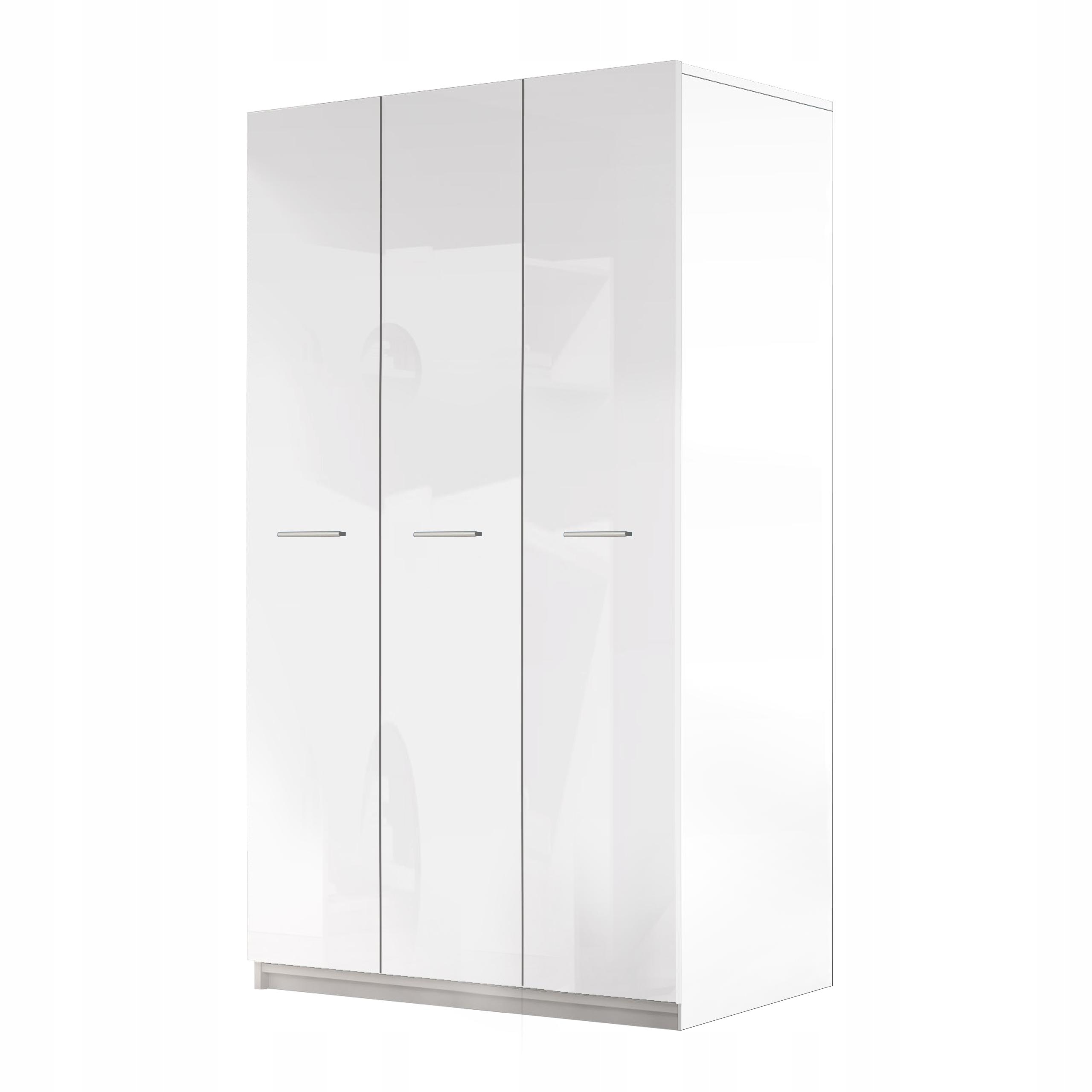 szafa RAJ 1 szerokość 120 cm - drzwi uchylne - biało fioletowy połysk Wykończenie połysk