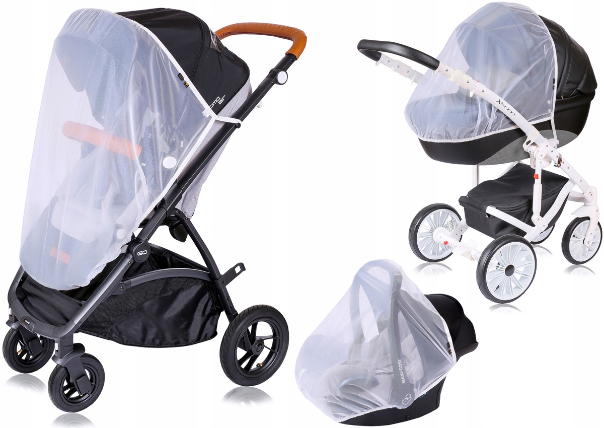 

Mio bebe Moskitiera 3w1 na wózek fotelik Biała