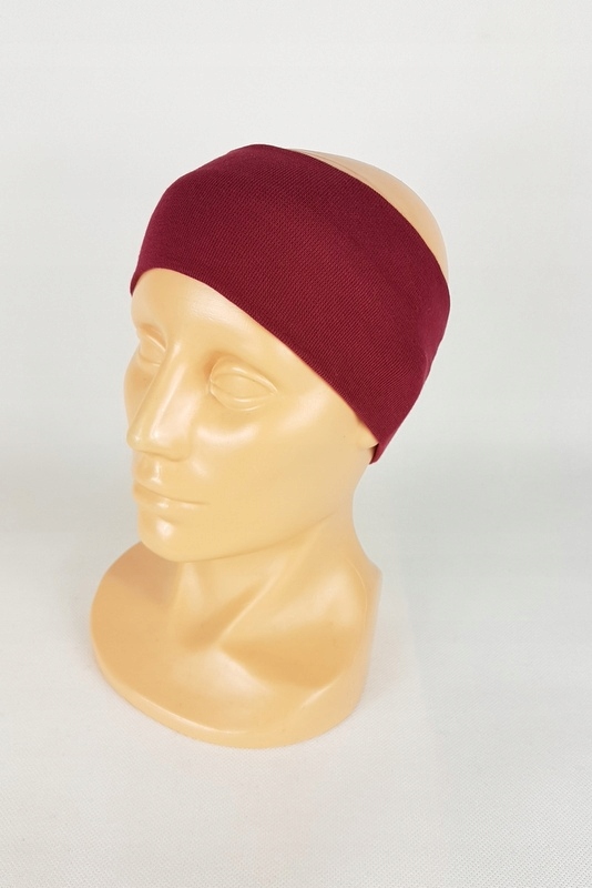 

481 Opaska bawełniana Birko 9 cm Bordowa