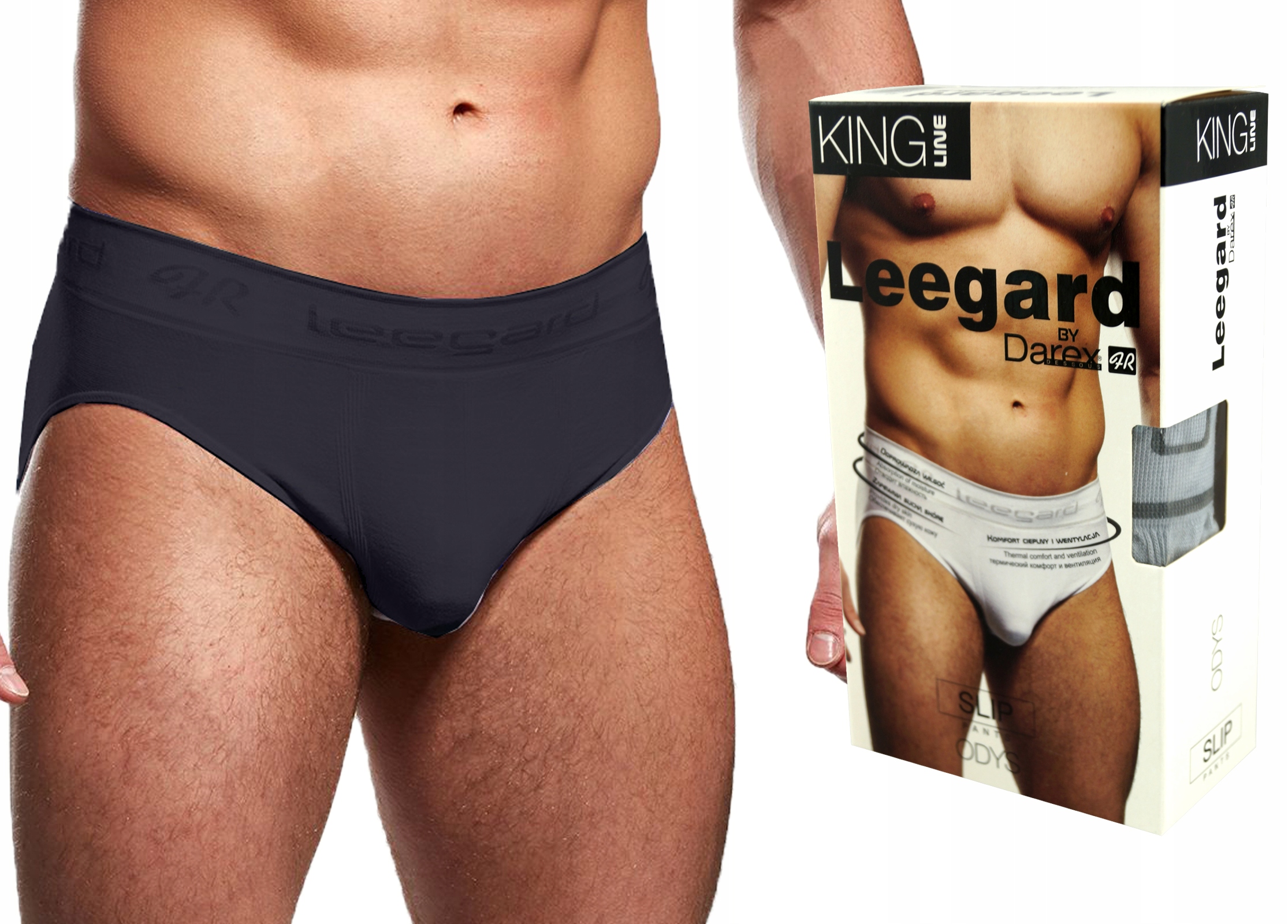 

Slipy męskie Leegard bezszwowe Odys Darex r XL