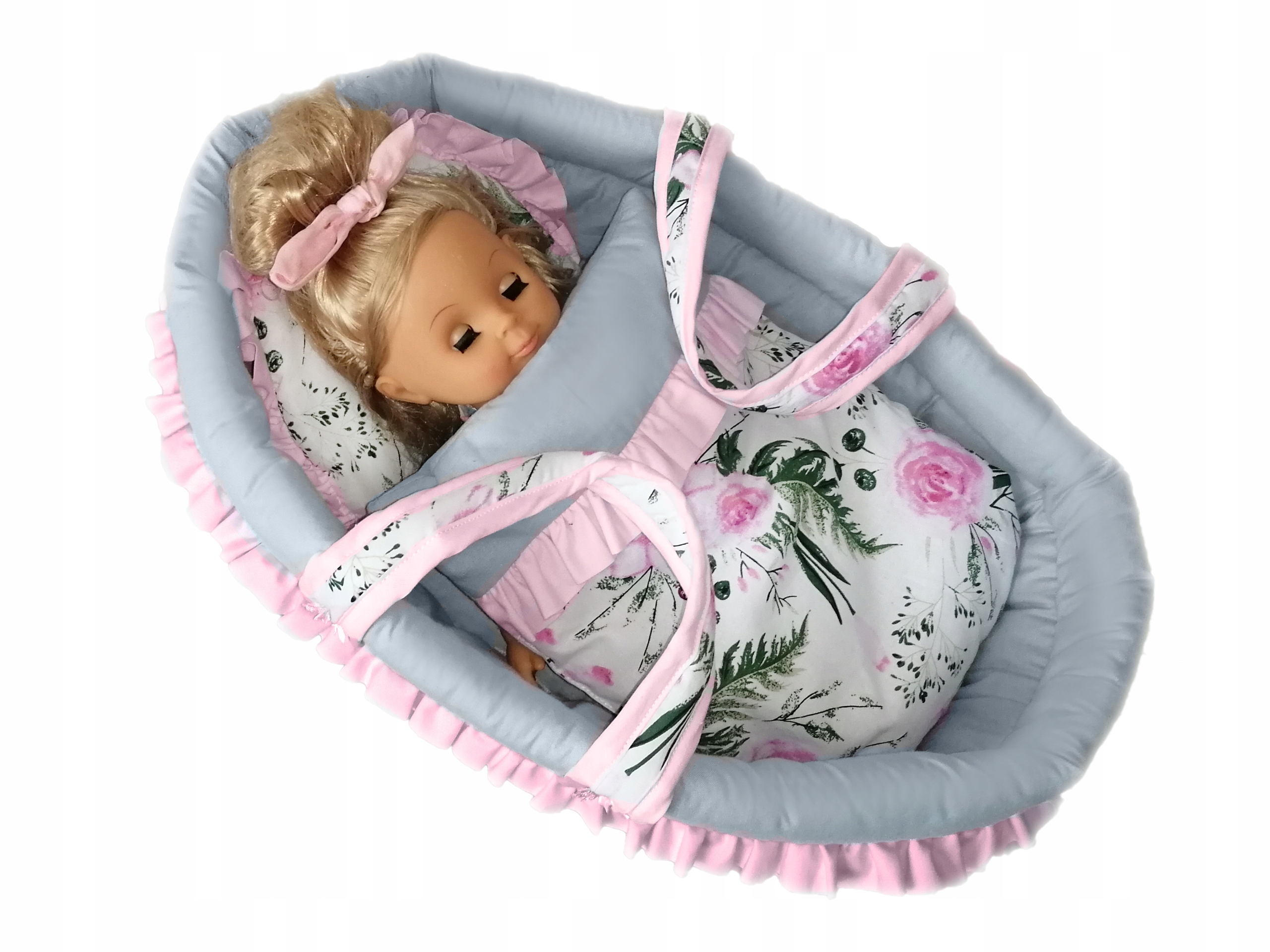 

Nosidełko 45cm z Pościelą dla lalek Bez Lalki