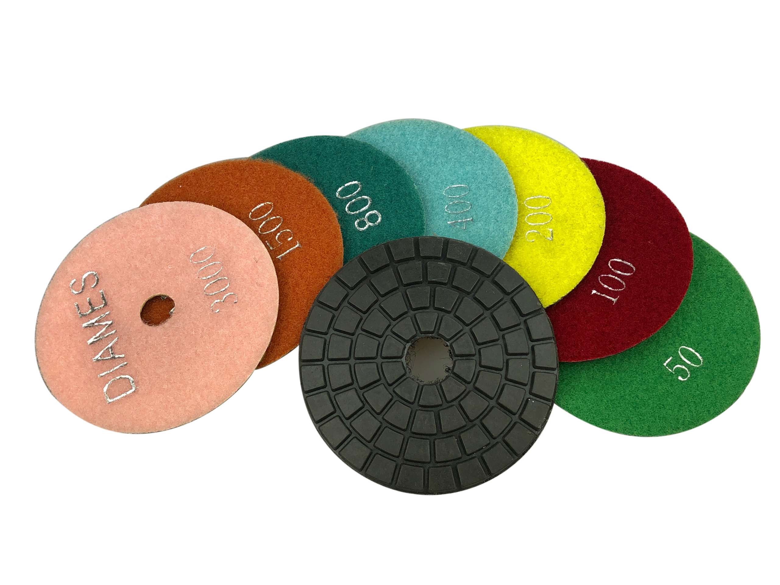 KPL 8 SZT DYSK POLERSKI RZEPIK #50 - BUFF GRANIT Kod producenta MASSO-100#50-#BUFF