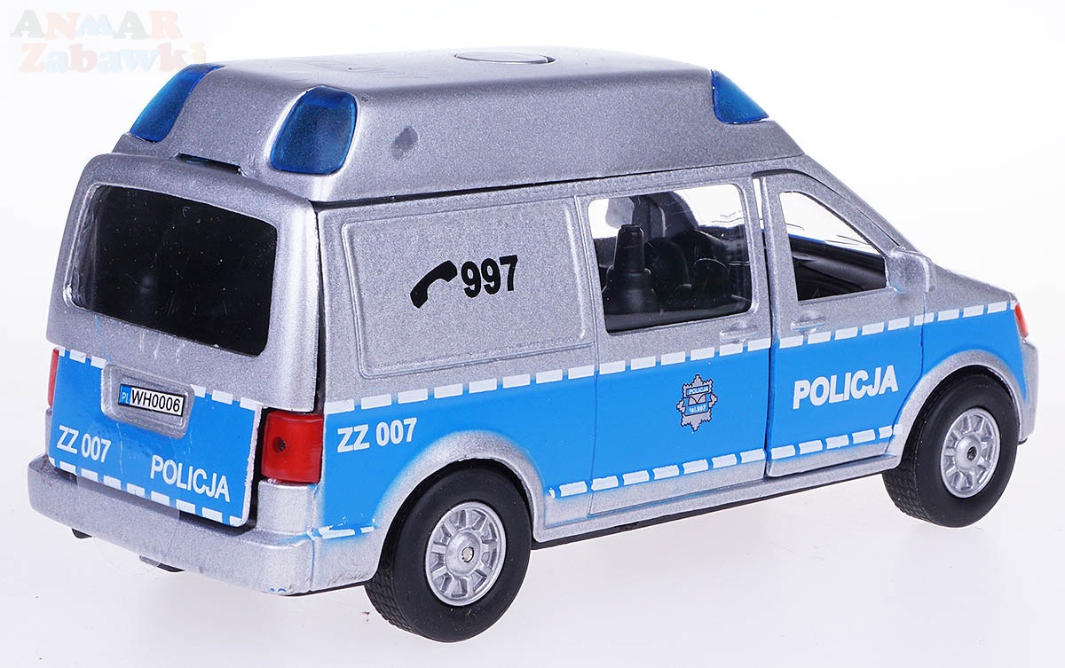 VAN POLICJA RADIOWÓZ METAL ŚWIATŁO LEKTOR J.POL Płeć Chłopcy