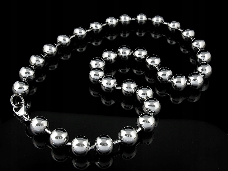 

Solidny Łańcuch Kulkowy 316L / 50cm / 10mm